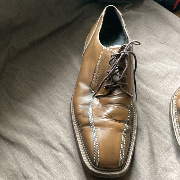 Geox Brown Square Toe Dress Shoe - Picture 4 of 9
